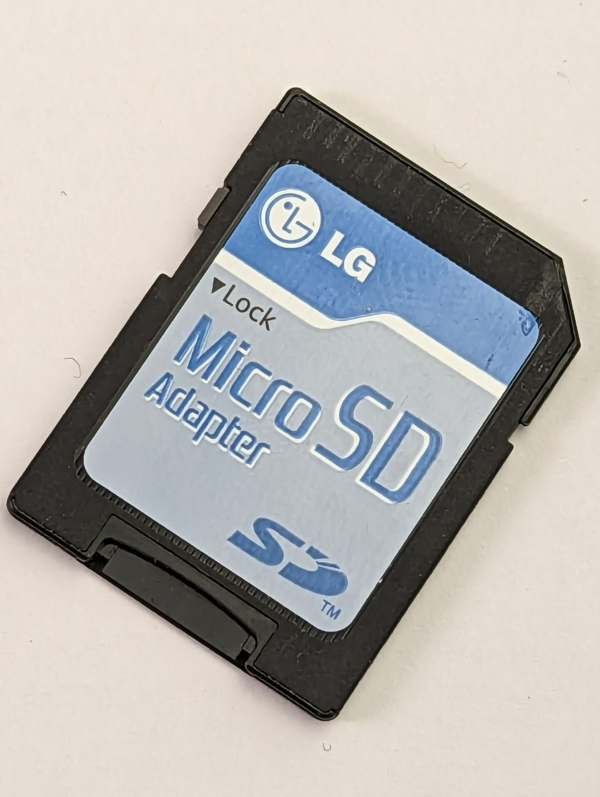 Rare Vintage LG Adapter from MicroSD to Full Size SD - Tested & Works