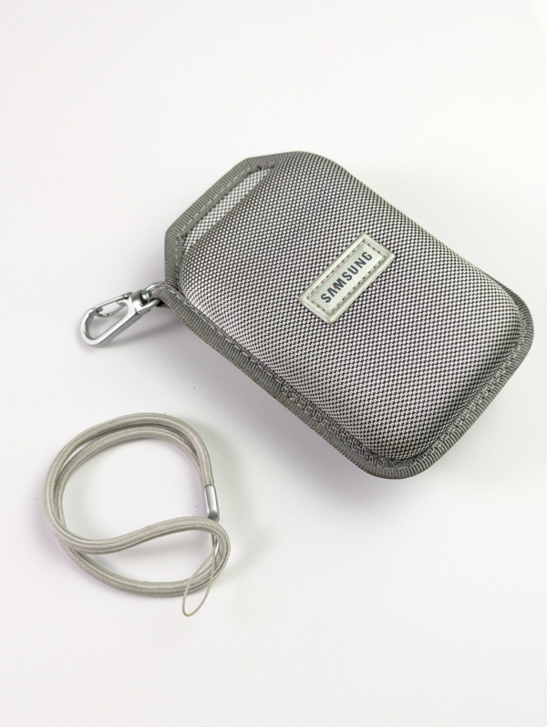 Nice Vintage Samsung Case & Matching Hand Strap for Compact Digital Cameras - Grey