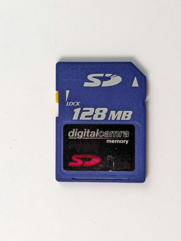 Rare Vintage 128MB SD Card DigitalCamra Memory for Old Cameras PDAs Phones Taiwan