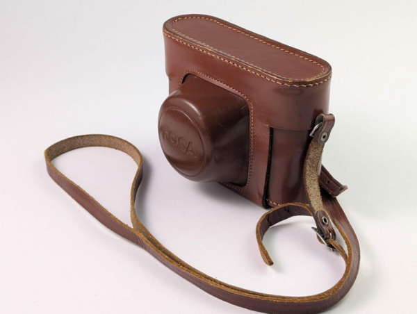 Vintage Hard Leather Camera Case Fitted for Foca Sport 35mm Film Camera - Brown