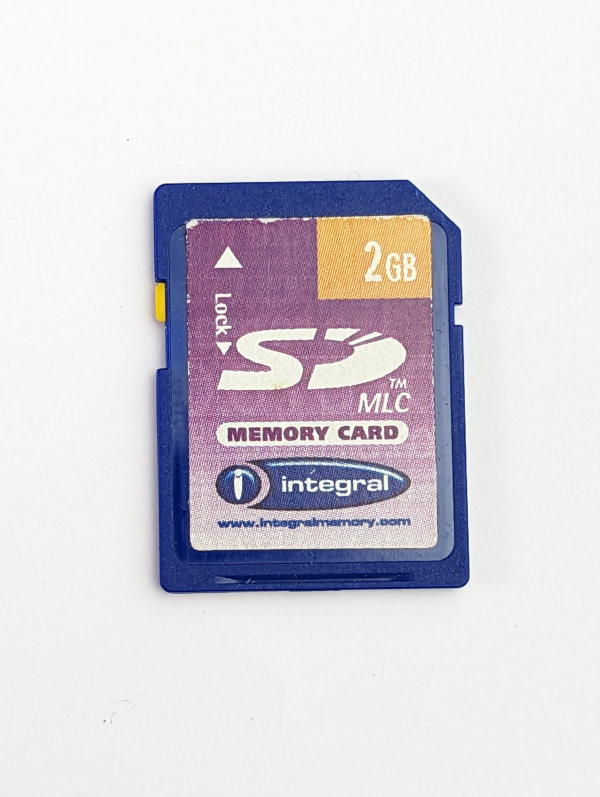 Vintage Integral 2GB SD Card SD-M02G Memory Card for Old Cameras - Made in Japan