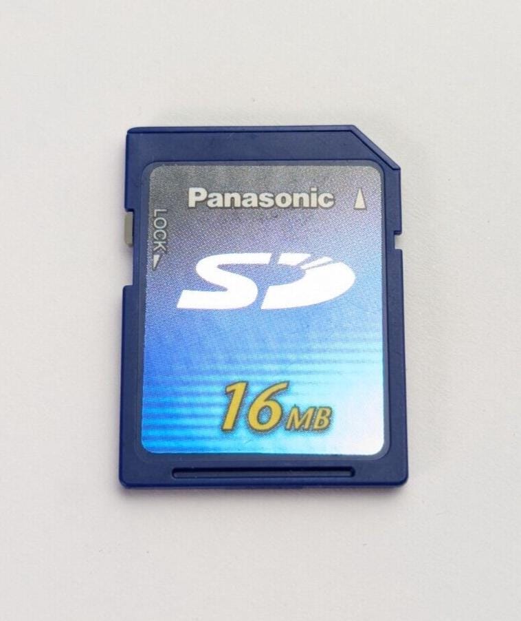 Rare! Vintage Panasonic 16 Mb SD card For old cameras & Camcorders JAPAN!