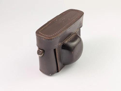 Vintage Brown Leather Camera Case for Ilford Sportsman Camera - Western Germany