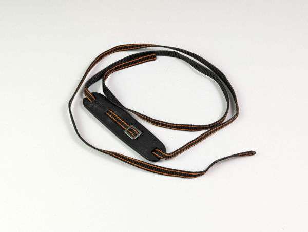 Vintage Canon Thin Neck Strap Strong Shoulder Strap Black/Orange - Made in Japan
