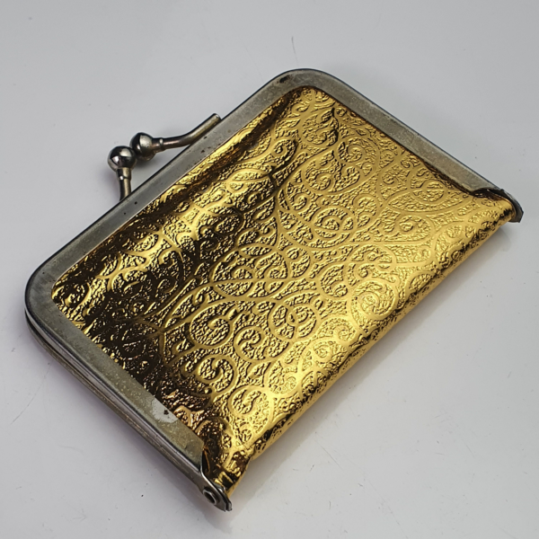 Nice Vintage Women Wallet for Small Haberdashery Items - Nice Golden Shiny Retro Wallet