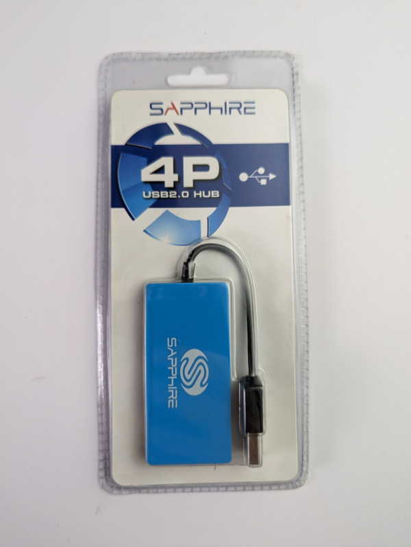 Nice Vintage Sapphire 2.0 Hub 4 Port USB Hub for Windows 7/Vista/XP/Me and Mac OSx Connect 4 devices in 1 USB Port