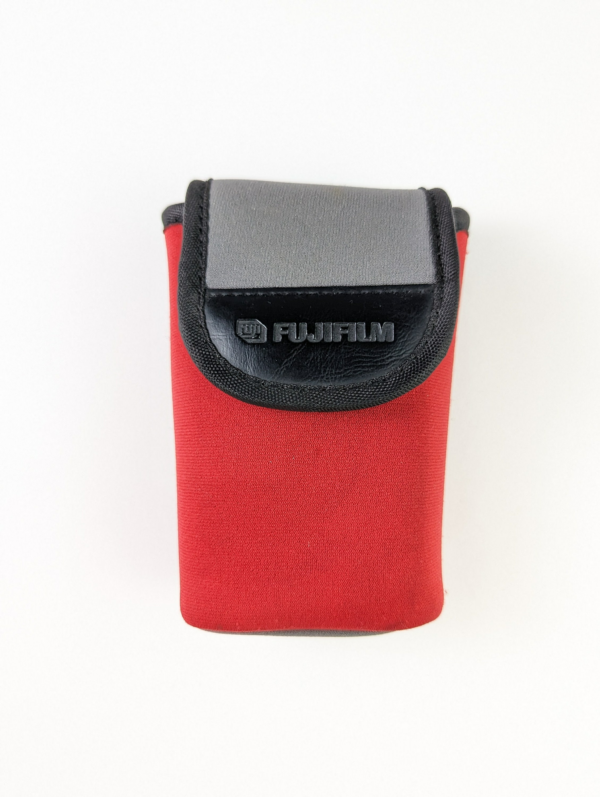 Rare Vintage Fujifilm Neoprene Pouch Belt mountable travel bag for Compact Film Cameras