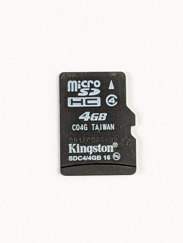Vintage Kingston Micro SDHC 4GB Memory Card Class 4 for old GSM phones & PDAs Digital Cameras - Made in Taiwan