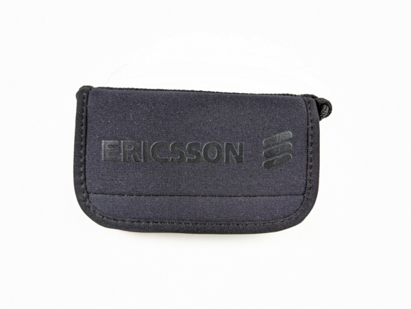Rare Vintage Ericsson Neoprene Pouch Card Holder/Earbuds Carrying Case