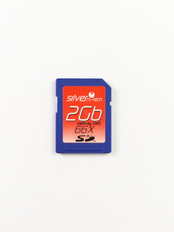 Vintage Silver Hi-tech HT 2GB Memory Card SD Card 66x - For old Digital cameras