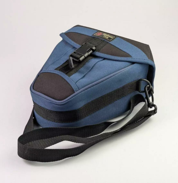 Nice Vintage Weekend Foto DSLR/Film Camera Travel Bag Triangle Shape Blue/Black