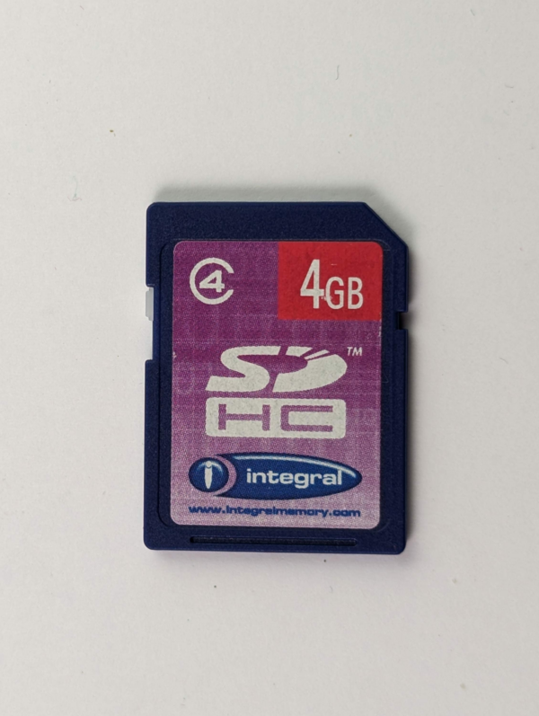 Vintage Original Integral 4 GB High Speed Class 4 SD Card - Memory for Old Cameras & Devices