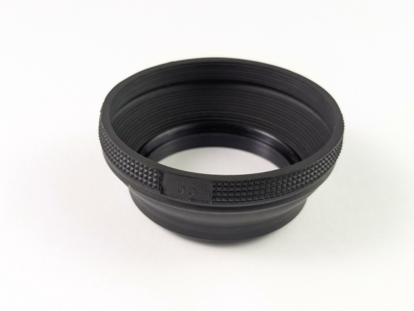 Vintage Unbranded Rubber Lens Hood 55mm