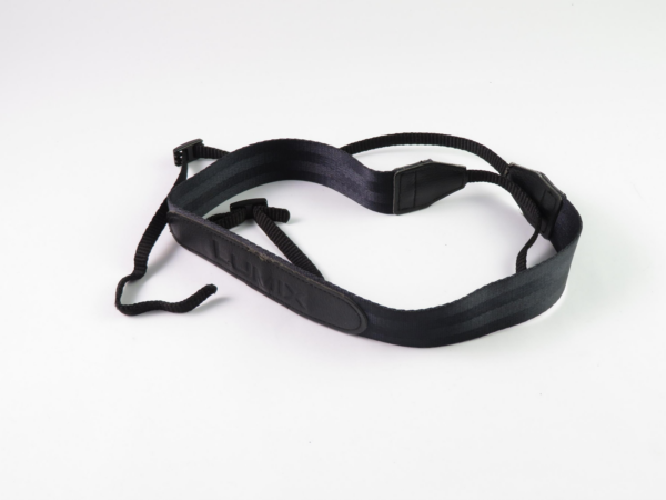 Nice Vintage Panasonic Lumix Strap With a Leatherette Logo Patch Black Black Logo
