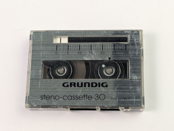 Rare Grundig Steno-Cassette 30 DIN 32750-T For Steno Cassette Recorder Germany