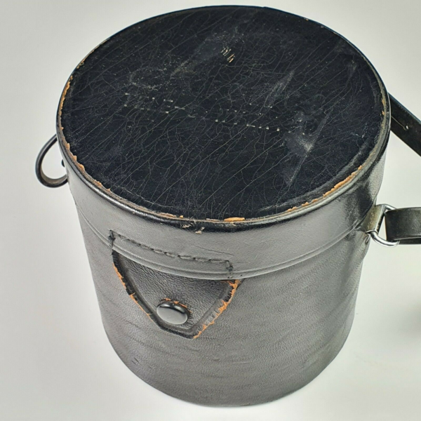 Vintage Leather Cylindrical Lens Hard Case with Strap for Canon C8 Tele-Converter - Japan
