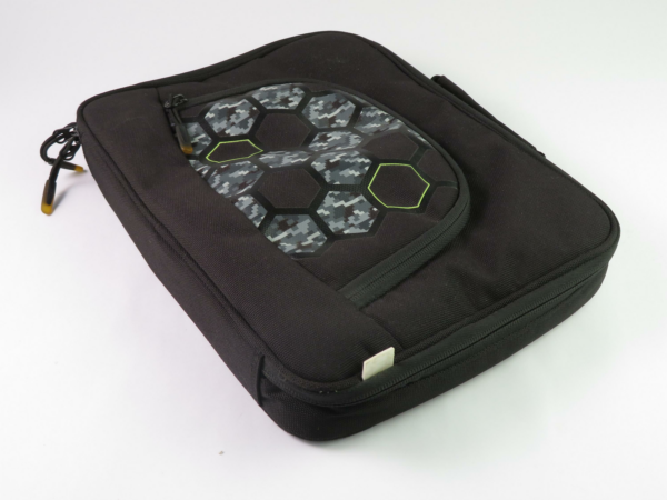 Vintage Aha Mini Laptop/Netbook Travel Bag Black & Green Interior