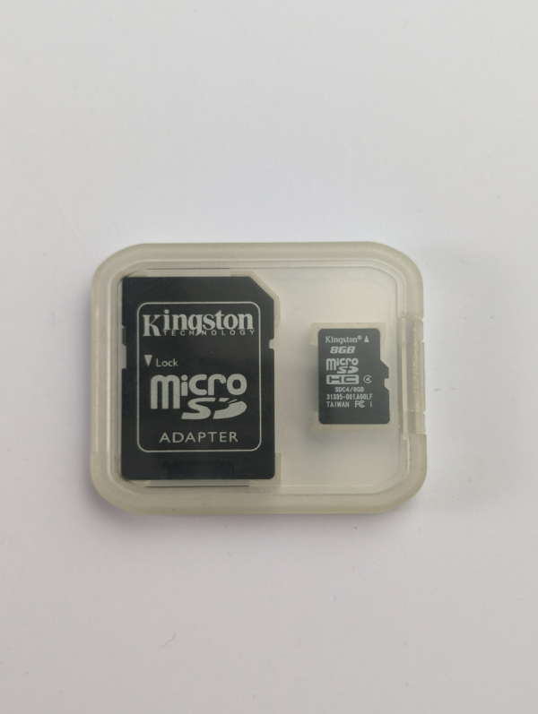 Rare Vintage Kingston 8GB Micro SDHC Class 4 Memory Card + Adapter to Full Size SD