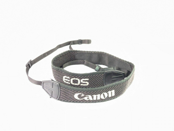 Black Canon EOS Neck Strap Wide Shoulder Strap With a Viewfinder Cover - Taiwan