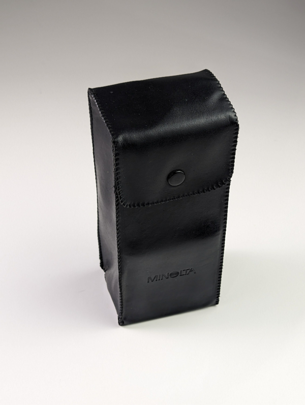 Vintage Minolta Leatherette Pouch Flashgun Case Flash Soft Case - Black - Made in Japan