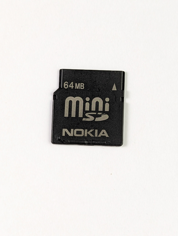 Vintage Nokia MiniSD Card 64MB Memory Card for Old Nokia Phones & PDA's - Made in Japan
