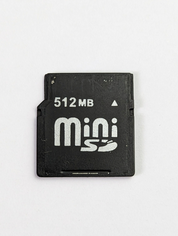 Vintage Unbranded MiniSD 512MB Memory card for Old GSM Cell Phones - Taiwan