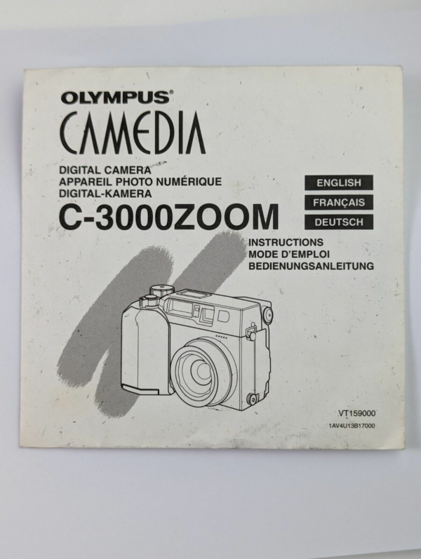 Olympus Camedia C-3000Zoom Digital Camera Instructions - EN/FR/DE - Japan