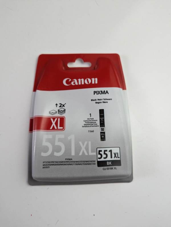 Genuine Canon Pixma 551XL Black Made in Japan for Pixma iP7250 iP8750 iX6850