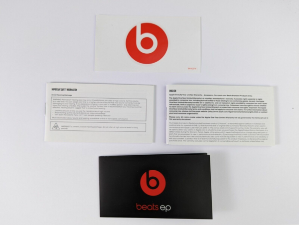 Genuine Sticker & paperwork Manuals for Beats EP ( Apple A1746) - ML992ZM/A