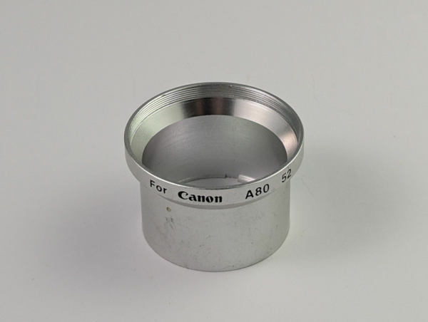 Vintage For Canon A80 52 Adapter Tube Aluminum 52mm Lens Adapter