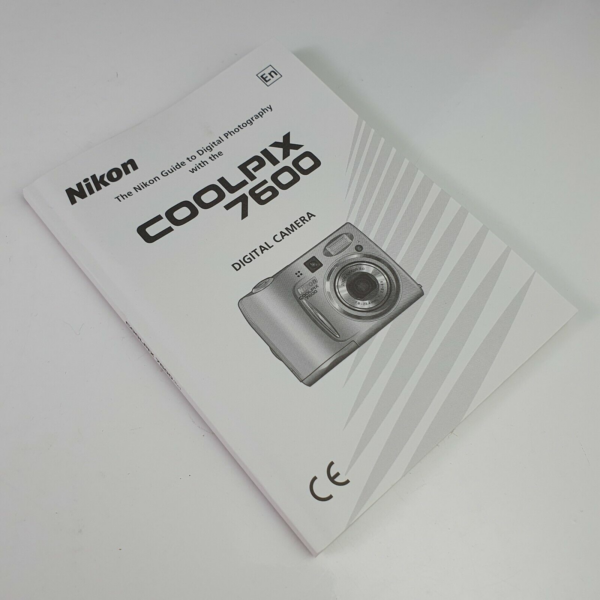 Genuine Original Nikon Coolpix 7600 Digital Camera - Manual in English - Japan