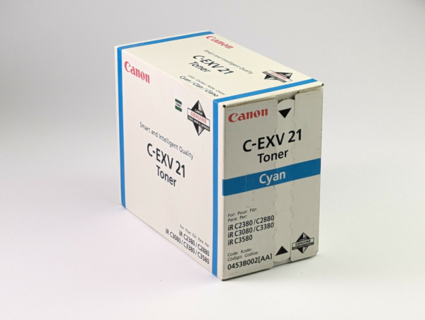New Genuine Canon C-EXV 21 Cyan Toner Printer Cartridge - Made In Japan