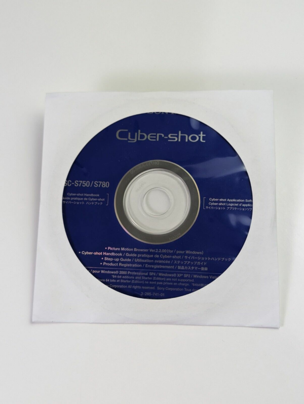Sony Cyber-shot DSC-S750 DSC-S780 User Guide & Picture Motion Browser for Win