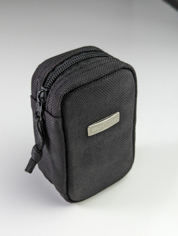 Vintage Olympus Textile Case Digital Camera Pouch Travel Bag Black Only 60g!