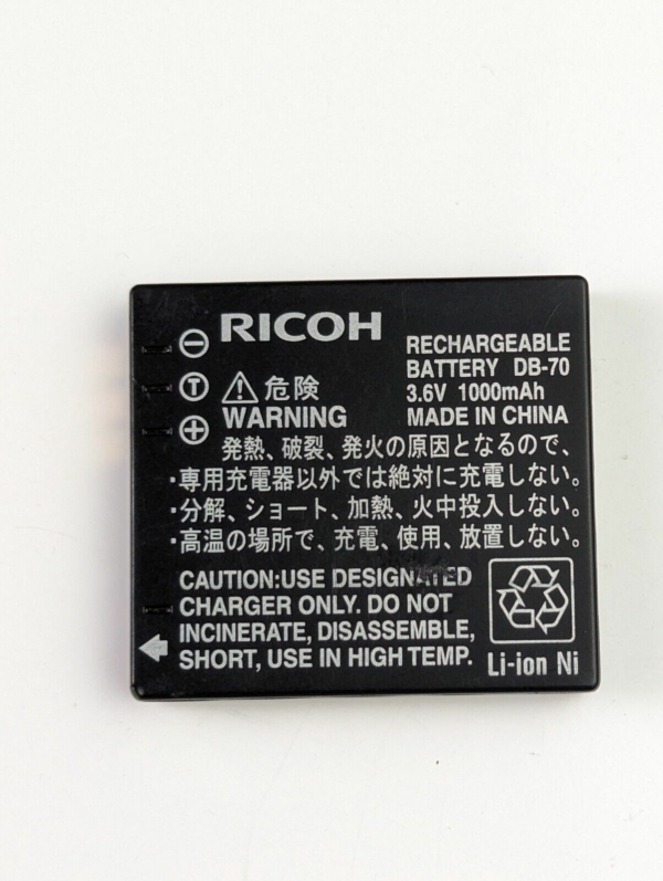 Genuine Ricoh DB-70 Battery Pack 3.6V 1000mAh for Ricoh Caplio Series