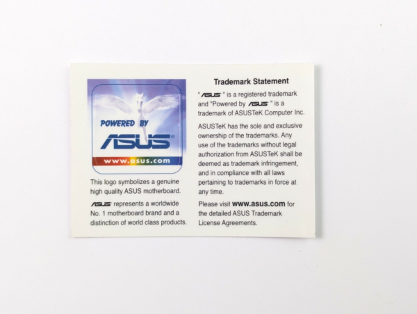 Genuine Vintage Powered by ASUS Desktop PC Sticker