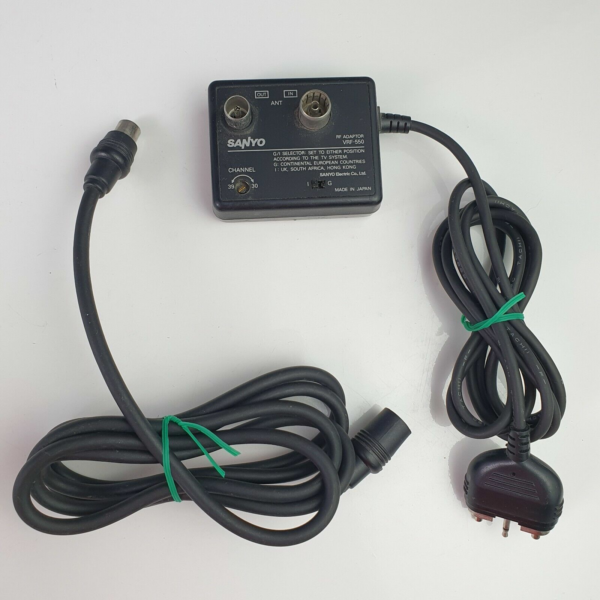 Vintage Genuine Original Sanyo VRF-550 RF Adaptor + Cable - Made in Japan