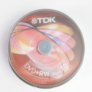 TDK DVD+RW Pack of 10 Discs DVD Rewritable 30 min Single Sided - Made in Taiwan!