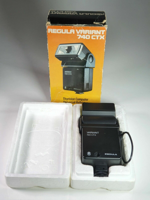 Nice Vintage REGULA VARIANT 740CTX Electronic Flash Unit in Orig. Box Universal