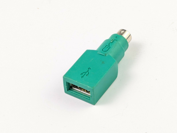 Vintage Microsoft USB (Female) to PS/2 (Male) Adapter