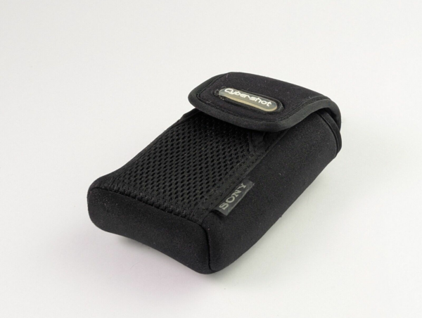 Vintage Sony Cyber-shot Neoprene Belt Pouch Travel Bag - Black
