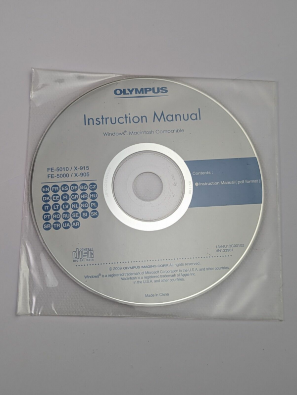 Olympus Instruction Manual for FE-5010/X-915 FE-5000/X-905 for Win & Mac