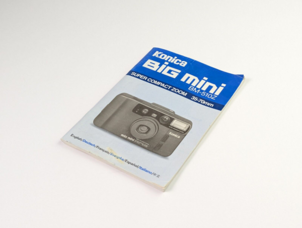 Vintage KONICA BIG MINI BM-510Z Operating Instructions Manual Multi-Language