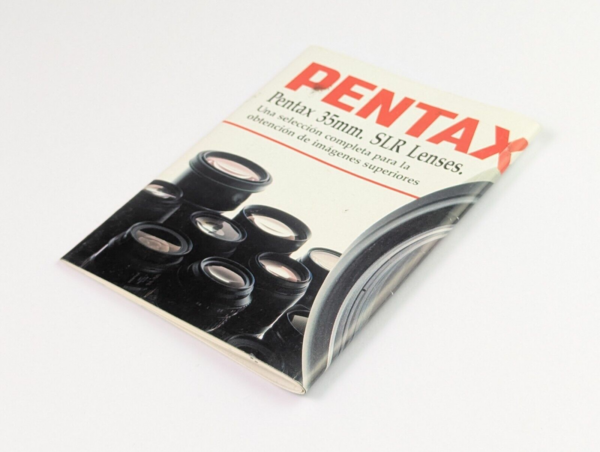 Vintage [1989] Pentax Brochure in Spanish 35mm SLR Lenses - Printed in Belgium