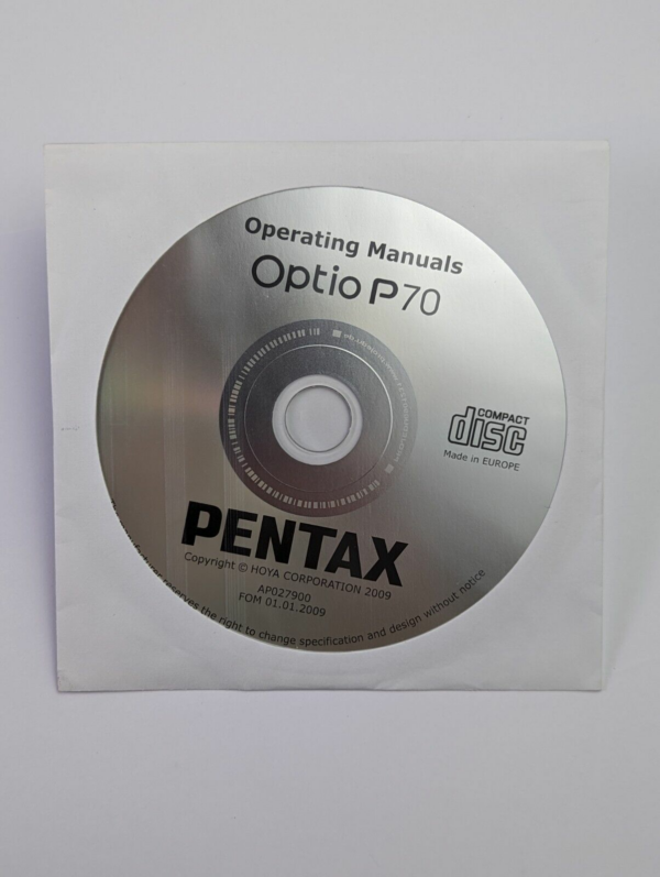 Pentax Operating Manuals for Optio P70 Digital Camera
