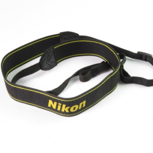 Vintage  Nikon Neck Strap Shoulder Strap for SLR Cameras Black/Yellow