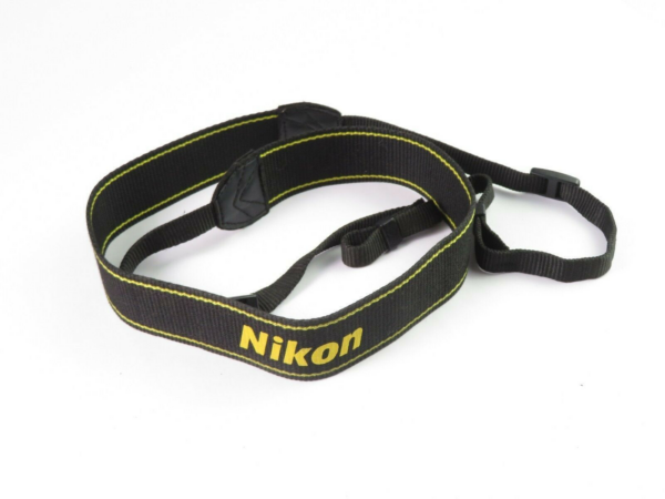 Vintage  Nikon Neck Strap Shoulder Strap for SLR Cameras Black/Yellow