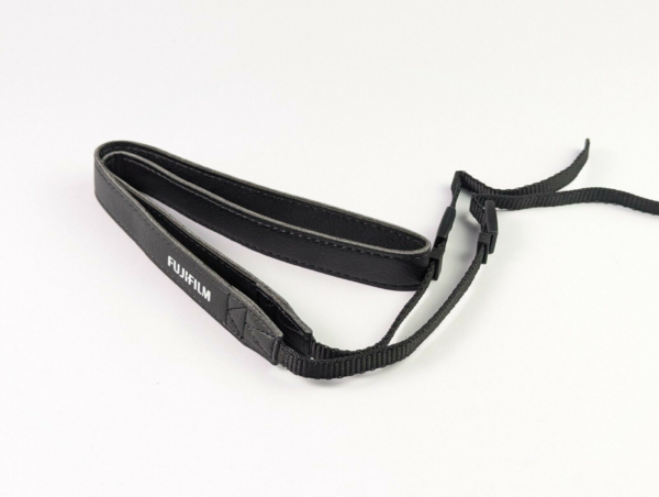Nice Vintage Fujifilm Camera Strap Leatherette Black White Logo