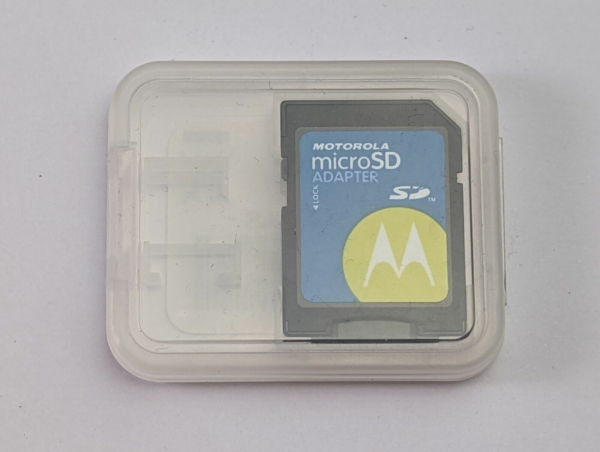 Vintage 2006 Genuine OEM Motorola microSD to Full SD Adapter in Plastic Holder