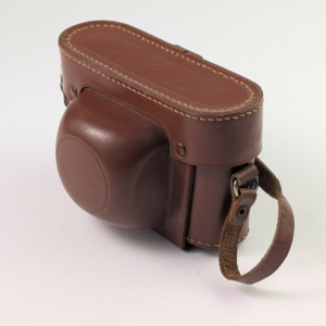 Vintage Hard Leather Camera Case Fitted for Unknown 35mm Film Camera - Brown